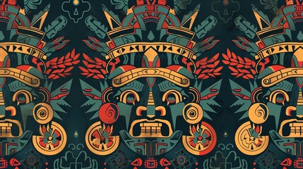 aztec seamless pattern wallpaper