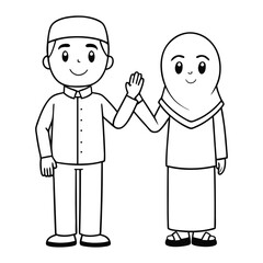 Agricultural Machinery with Couple Greeting  High Quality Rural Life Illustrations for Creative Projects