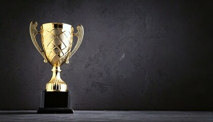 Champion golden trophy for winner background. Success and achievement