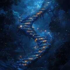 Unlock the secrets of life with a glowing helix