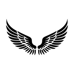 Fototapeta premium Vector illustration of an angel wings. Angel icon.