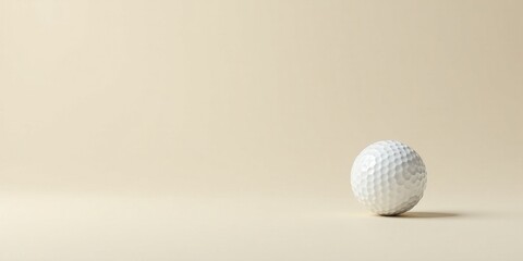 A Single Golf Ball Rests on a Pale Background, Ready for a Tee Time