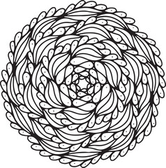 black and white flower vector mandala design