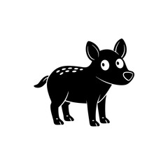 Hyena cartoon vector silhouette