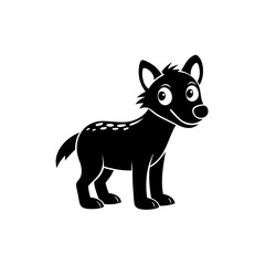 Hyena cartoon vector silhouette