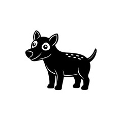 Hyena cartoon vector silhouette