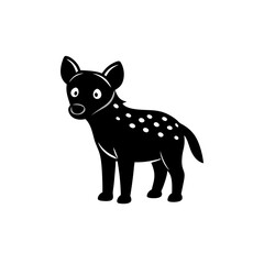 Hyena cartoon vector silhouette