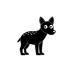 Hyena cartoon vector silhouette