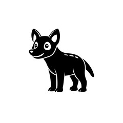 Hyena cartoon vector silhouette