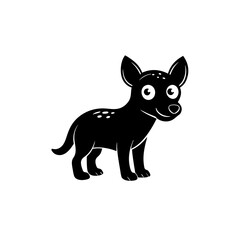 Hyena cartoon vector silhouette