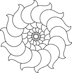 black and white flower vector mandala design