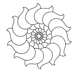 black and white flower vector mandala design