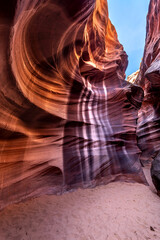Cardiac Slot Canyon in Arizona shows the unique rock formations and striations that other slot canyons lack. 