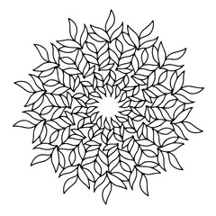 black and white round ornament