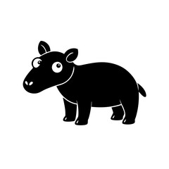Tapir cartoon vector silhouette