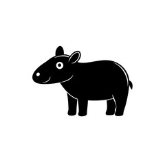 Tapir cartoon vector silhouette
