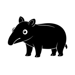 Tapir cartoon vector silhouette