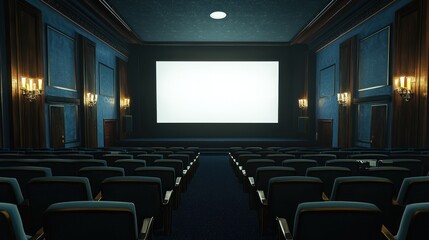 Obraz premium Empty Vintage Movie Theater: A Classic Cinema Experience