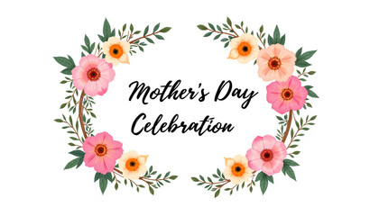 Charming floral wreath for a festive Mother's Day celebration