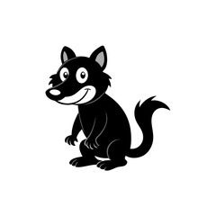 Tasmanian Devil cartoon vector silhouette