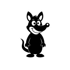 Tasmanian Devil cartoon vector silhouette