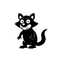 Tasmanian Devil cartoon vector silhouette
