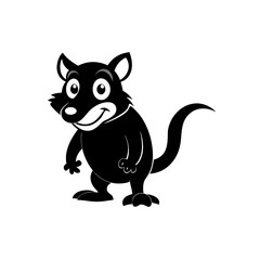 Tasmanian Devil cartoon vector silhouette