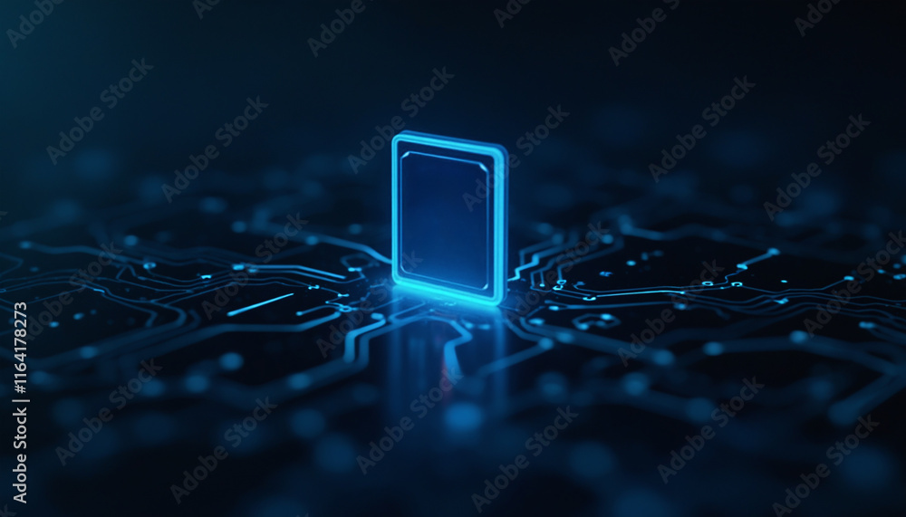 Aufkleber digital network icon with glowing connections: a digital network icon with glowing connections, symb