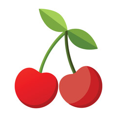 cherry with leaves