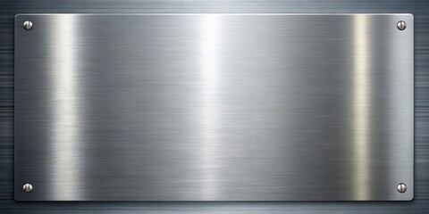 Obraz premium High-gloss polished metal plate with subtle scratches on its surface, revealing a deep reflective quality, showcasing the texture and depth of the material, polished metal, steel plate