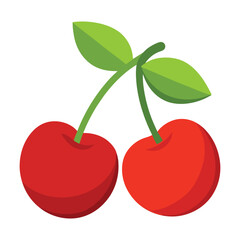 cherry with leaves