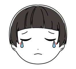 男の子の顔のアイコンイラスト