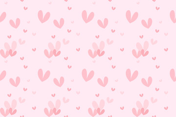 seamless pattern with pink hearts vector geometric Valentine's element design for fabric, wallpaper, background, paper cover, ceramic, embroidery, ornament, poster, printing, card