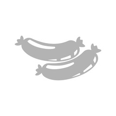 sausage icon on white background, vector illustration