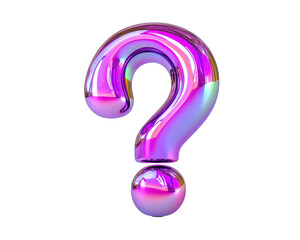 Isolated Colorful Glossy Question Mark