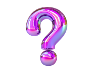 Isolated Colorful Glossy Question Mark