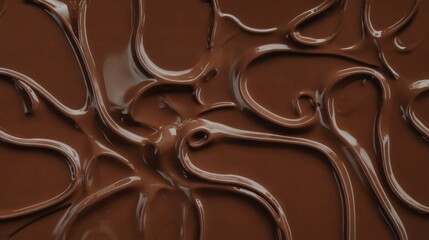 Naklejka premium Abstract Swirls of Melted Chocolate Texture