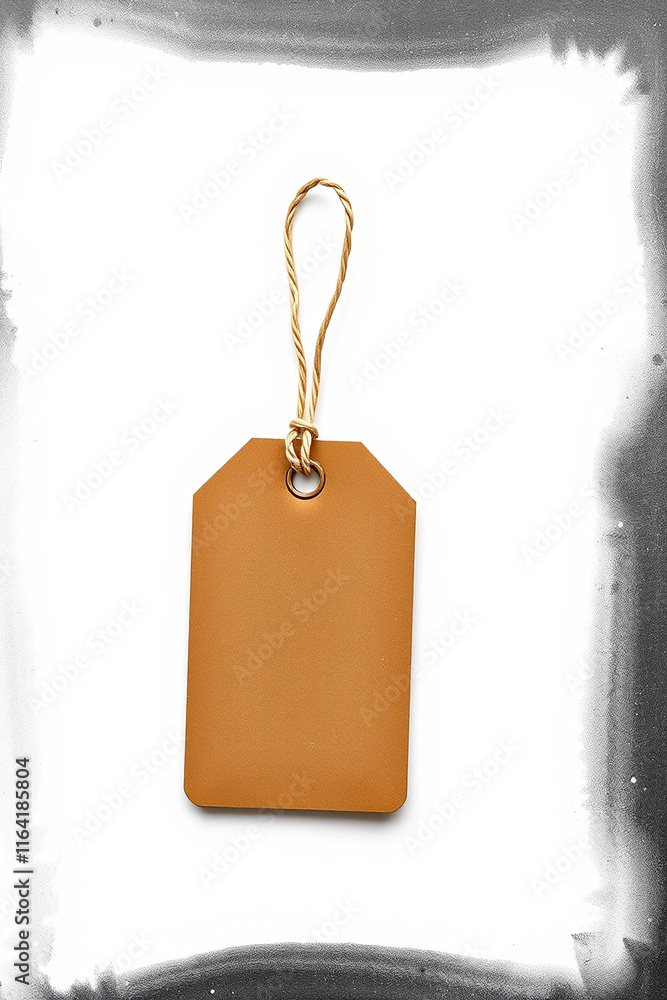 Poster empty brown tag, perfect for adding text or design.