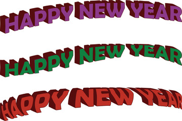 HAPPY NEW YEAR TYPOGRAPHY2025