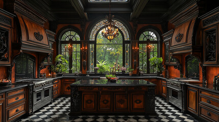 Obraz premium Cuisine gothique victorienne dramatique