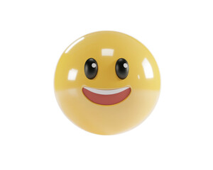 Isolated Yellow Smiling Emoji