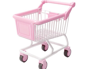 Isolated Pink Shopping Cart