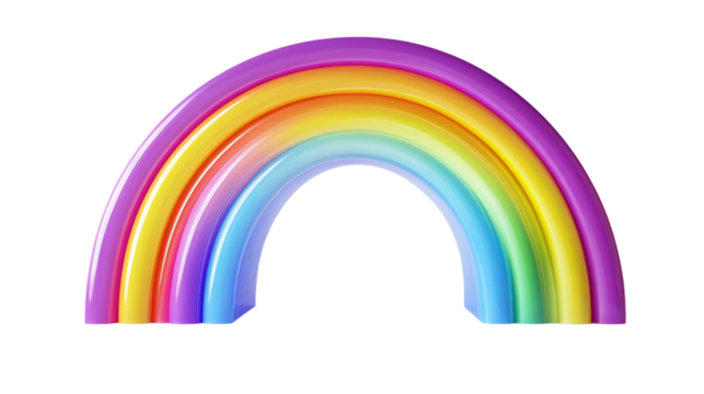 rainbow on the white background