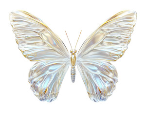 Isolated Holographic White Butterfly