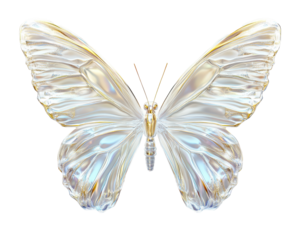 Isolated Holographic White Butterfly