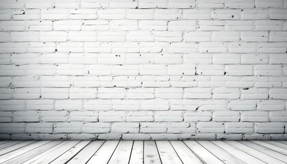 Fototapeta premium White Brick Wall Room Interior Design Photography