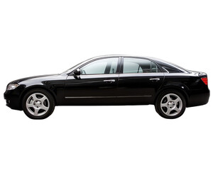 Fototapeta premium Isolated Black Car with Standard Wheels