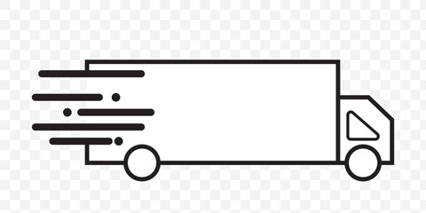 Fast shipping delivery truck icon for logistics and transportation. eps 10.