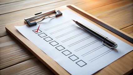 A clipboard with a checklist of grammar, spelling, and accuracy guidelines for proofreading documents , accuracy