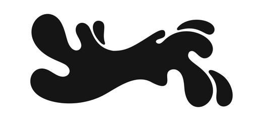 Water splash action black doodle